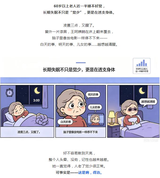 半夜醒来再也睡不着？别再说“人老觉少”，这是病，得管！